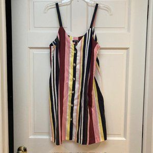CLEARANCE Topshop multicolor striped sleeveless mini dress size 6